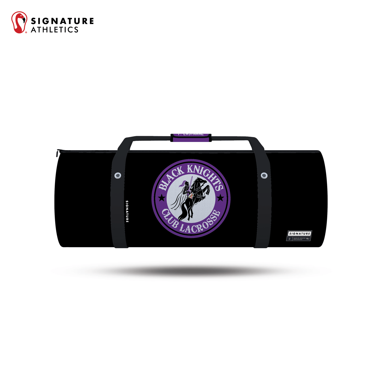 Black Knights Lacrosse Customizable Large Equipment Duffel Bag Signature Lacrosse