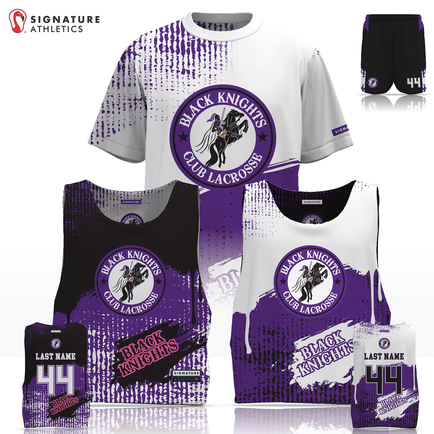 Black Knights Men's 3 Piece Player Package:  Black Knights MD 26/27 Signature Lacrosse
