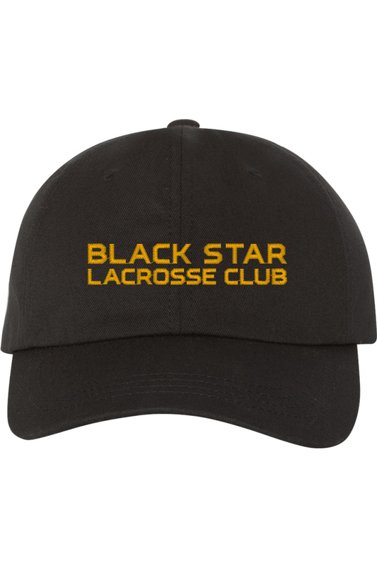 Black Star Lacrosse Embroidered Dad Hat Signature Lacrosse