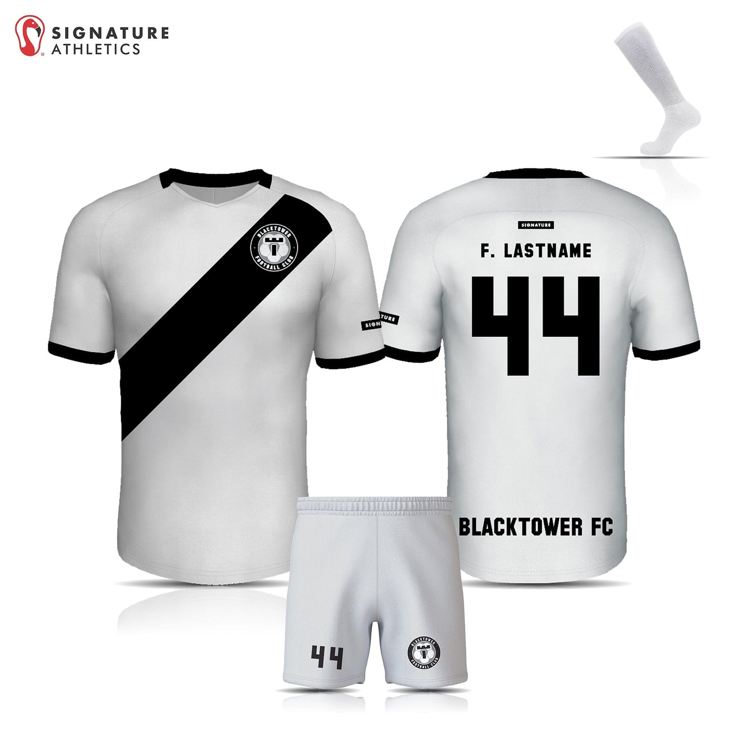 BlackTower Away Men's 3 Piece Player Package: PLUS71 (WALKING SOCCER) Signature Lacrosse