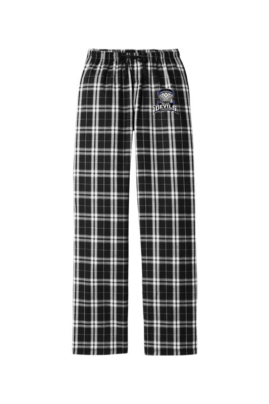 Blue Devils Lacrosse Adult Women's Flannel Plaid Pants Signature Lacrosse