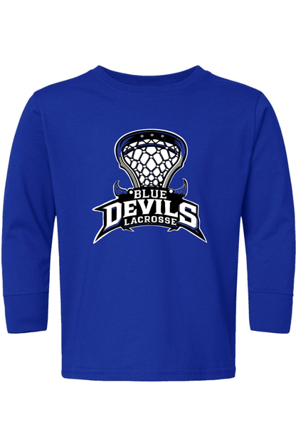 Blue Devils Lacrosse Toddler Long Sleeve T-Shirt Signature Lacrosse