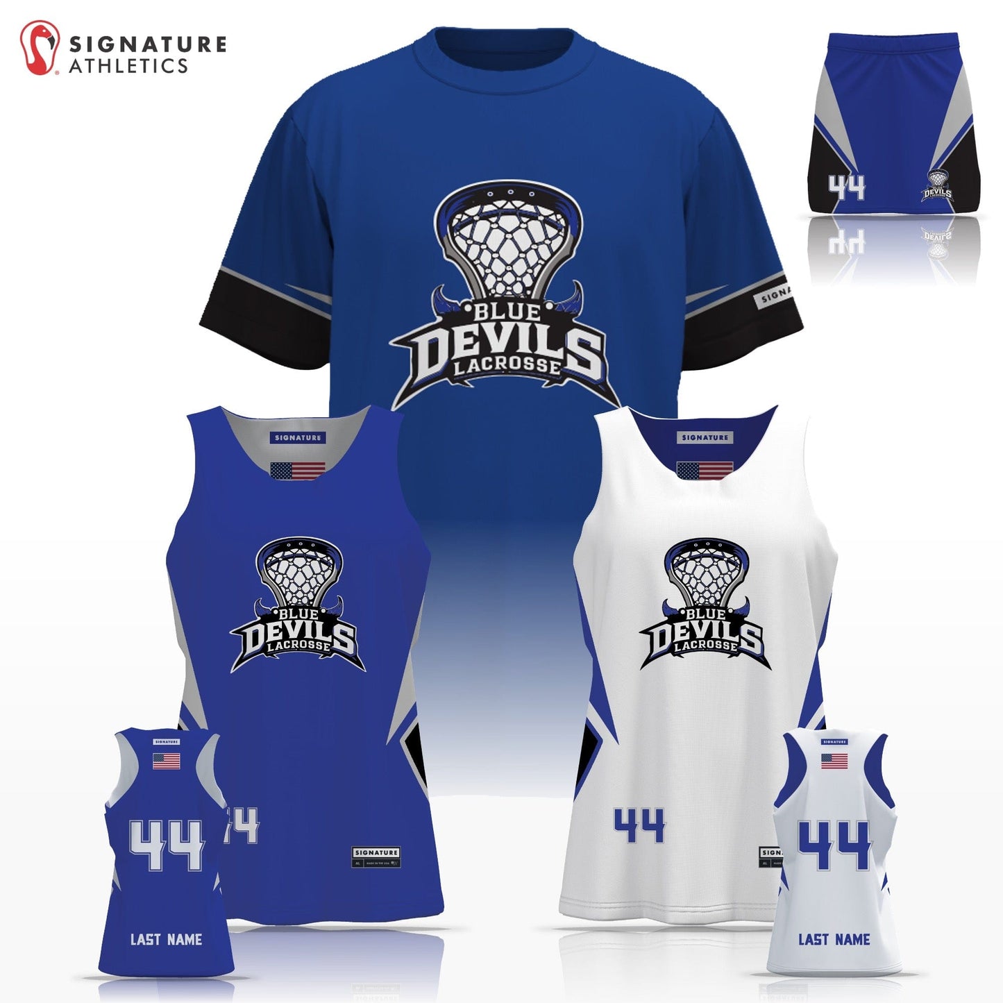 Blue Devils Lacrosse Women's 3 Piece Player Package: Blue Devils Lacrosse Signature Lacrosse