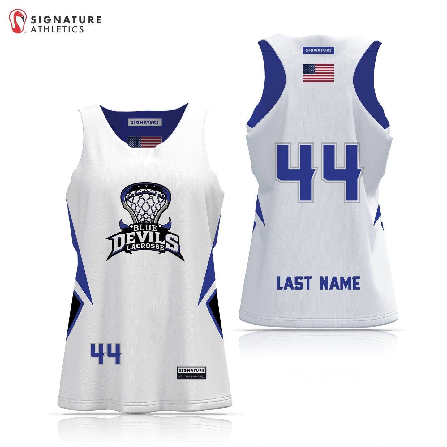 Blue Devils Lacrosse Women's Player Reversible Pinnie Signature Lacrosse