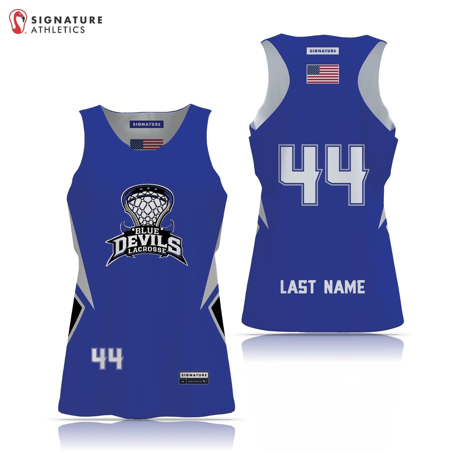 Blue Devils Lacrosse Women's Player Reversible Pinnie Signature Lacrosse