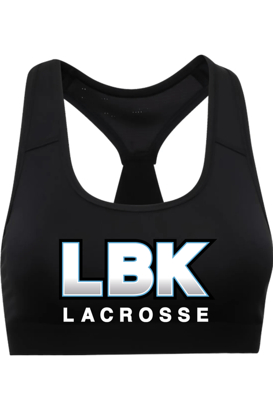 Blue Knights LC TriDri Women's Medium Impact Sports Bra Signature Lacrosse