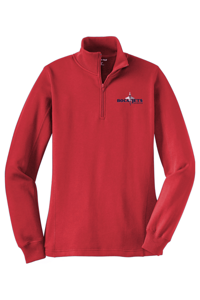 Boca Jets LC Adult Women's Embroidered Quarter-Zip Pullover