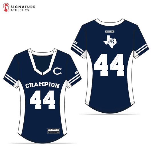 Boerne Champion HS Women's Navy College Jersey Signature Lacrosse