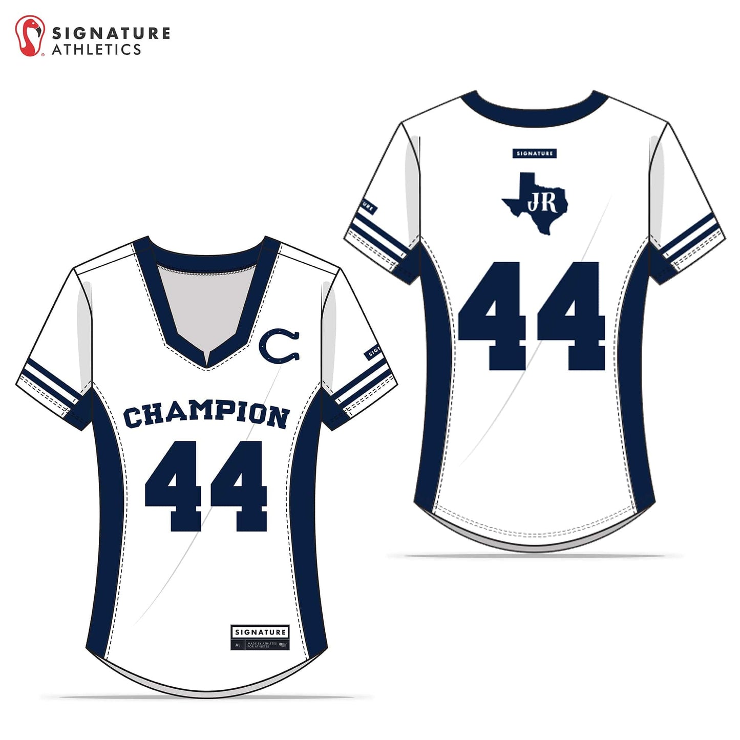 Boerne Champion HS Women's White College Jersey Signature Lacrosse