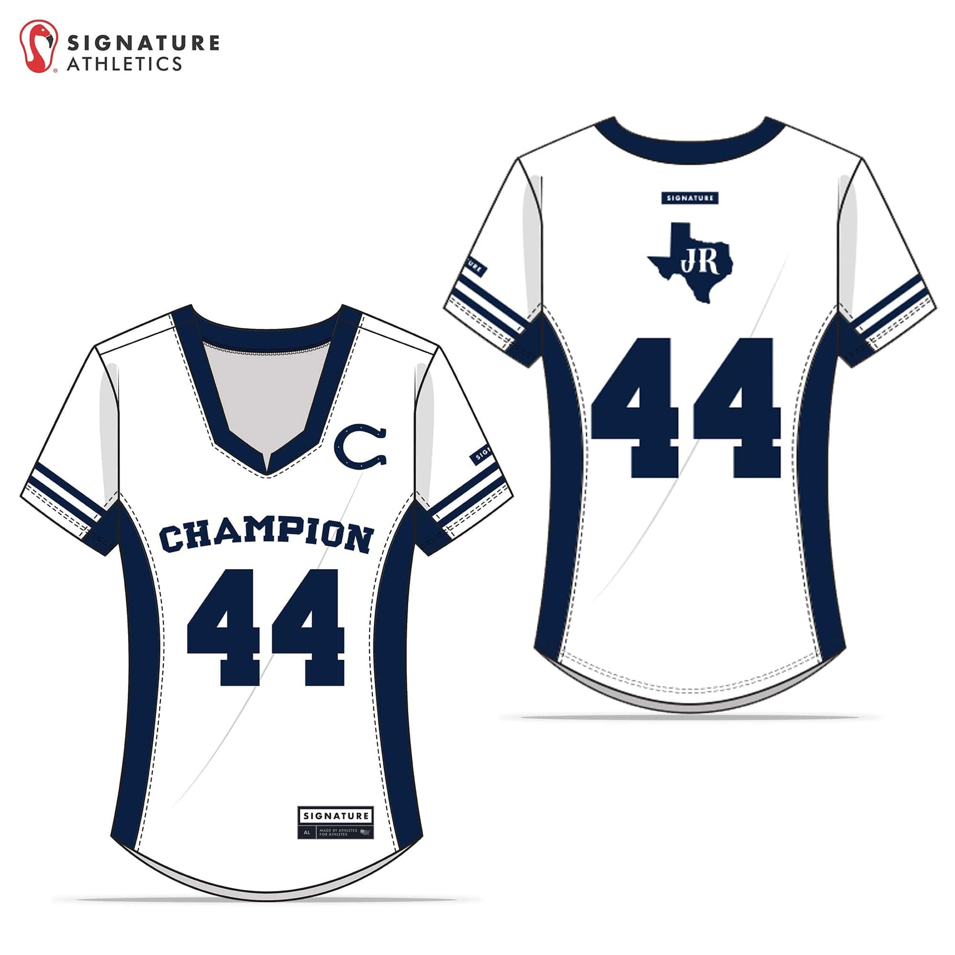 Boerne Champion HS Women's White College Jersey: High School Signature Lacrosse