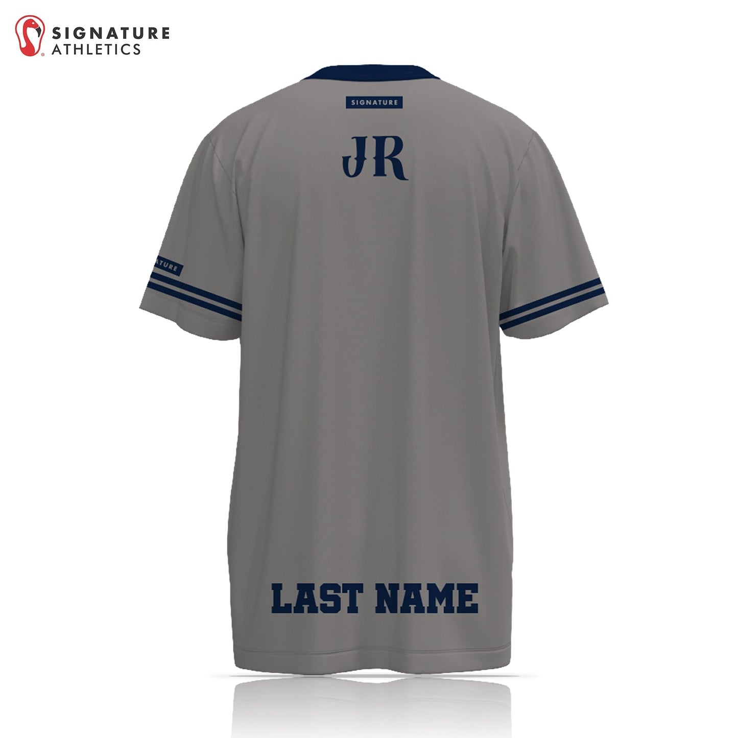 Boerne Lacrosse Men's Grey Short Sleeve Tech Tee Signature Lacrosse