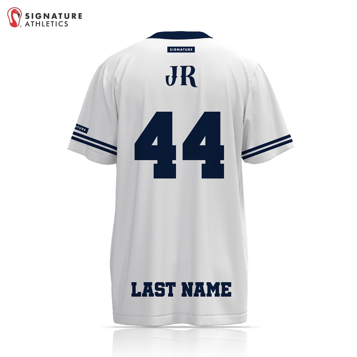 Boerne Lacrosse Men's White Short Sleeve Tech Tee - Custom Number Signature Lacrosse