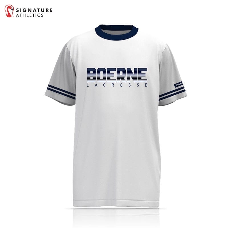 Boerne Lacrosse Men's White Short Sleeve Tech Tee Custom Number: N/A Signature Lacrosse