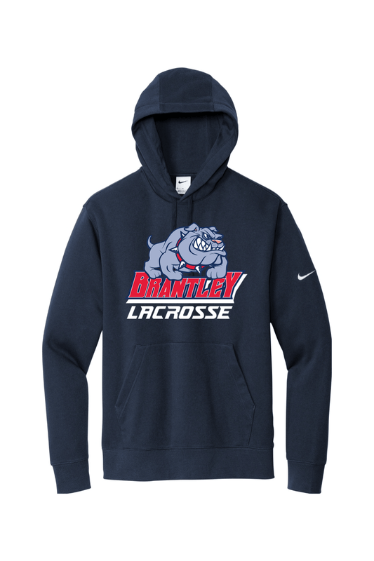 Brantley Bulldogs LC Nike Club Fleece Sleeve Swoosh Pullover Hoodie Signature Lacrosse