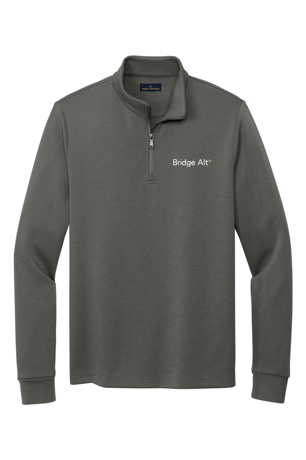 Bridge Alternatives Brooks Brothers Double-Knit 1/4-Zip Signature Lacrosse