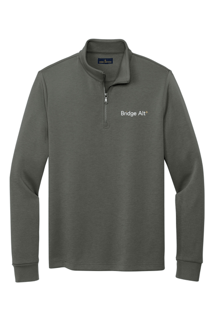 Bridge Alternatives Brooks Brothers Double-Knit 1/4-Zip Signature Lacrosse
