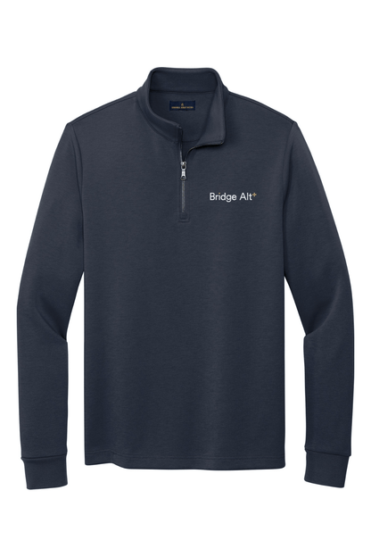 Bridge Alternatives Brooks Brothers Double-Knit 1/4-Zip Signature Lacrosse