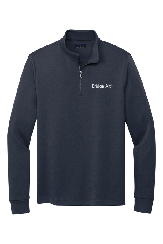 Bridge Alternatives Brooks Brothers Double-Knit 1/4-Zip Signature Lacrosse
