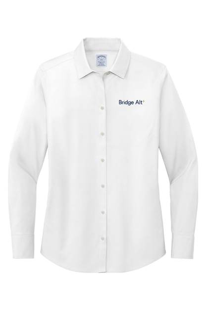 Bridge Alternatives Brooks Brothers Women's Wrinkle-Free Stretch Pinpoint Shirt Signature Lacrosse