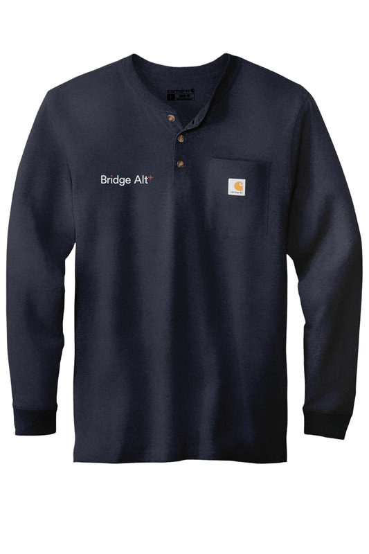 Bridge Alternatives Men's Carhartt Long Sleeve Henley T-Shirt Signature Lacrosse