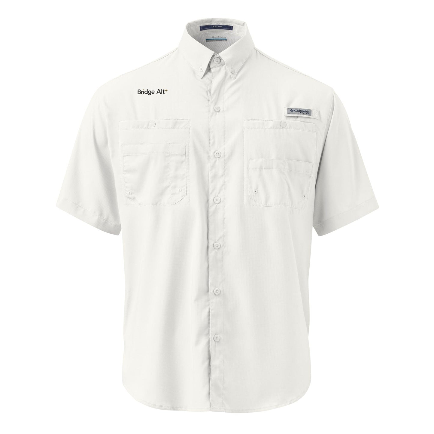 Bridge Alternatives Men's Embroidered Columbia Short Sleeve Button Shirt Signature Lacrosse
