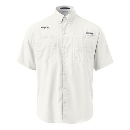 Bridge Alternatives Men's Embroidered Columbia Short Sleeve Button Shirt Signature Lacrosse