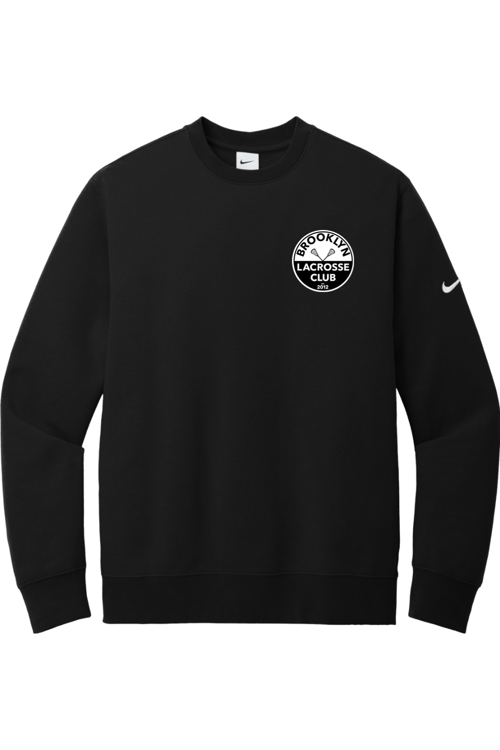 Brooklyn Lacrosse Club Nike Club Fleece Sleeve Swoosh Crew Signature Lacrosse