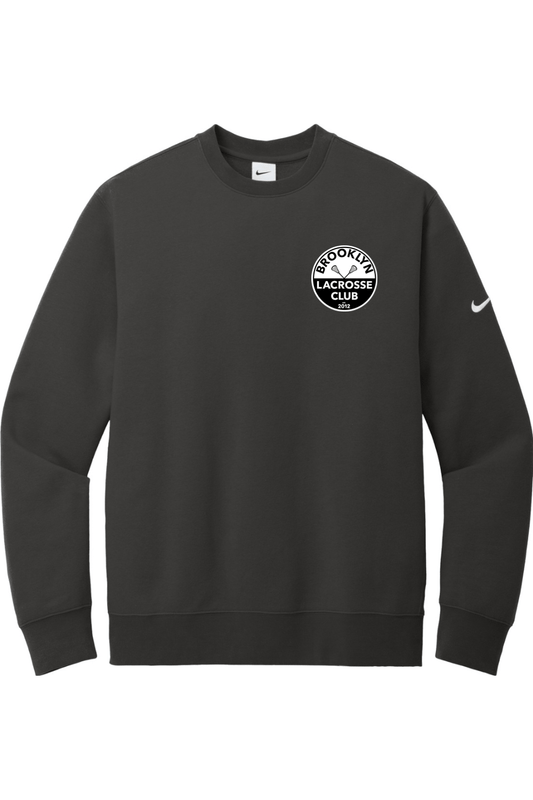 Brooklyn Lacrosse Club Nike Club Fleece Sleeve Swoosh Crew Signature Lacrosse
