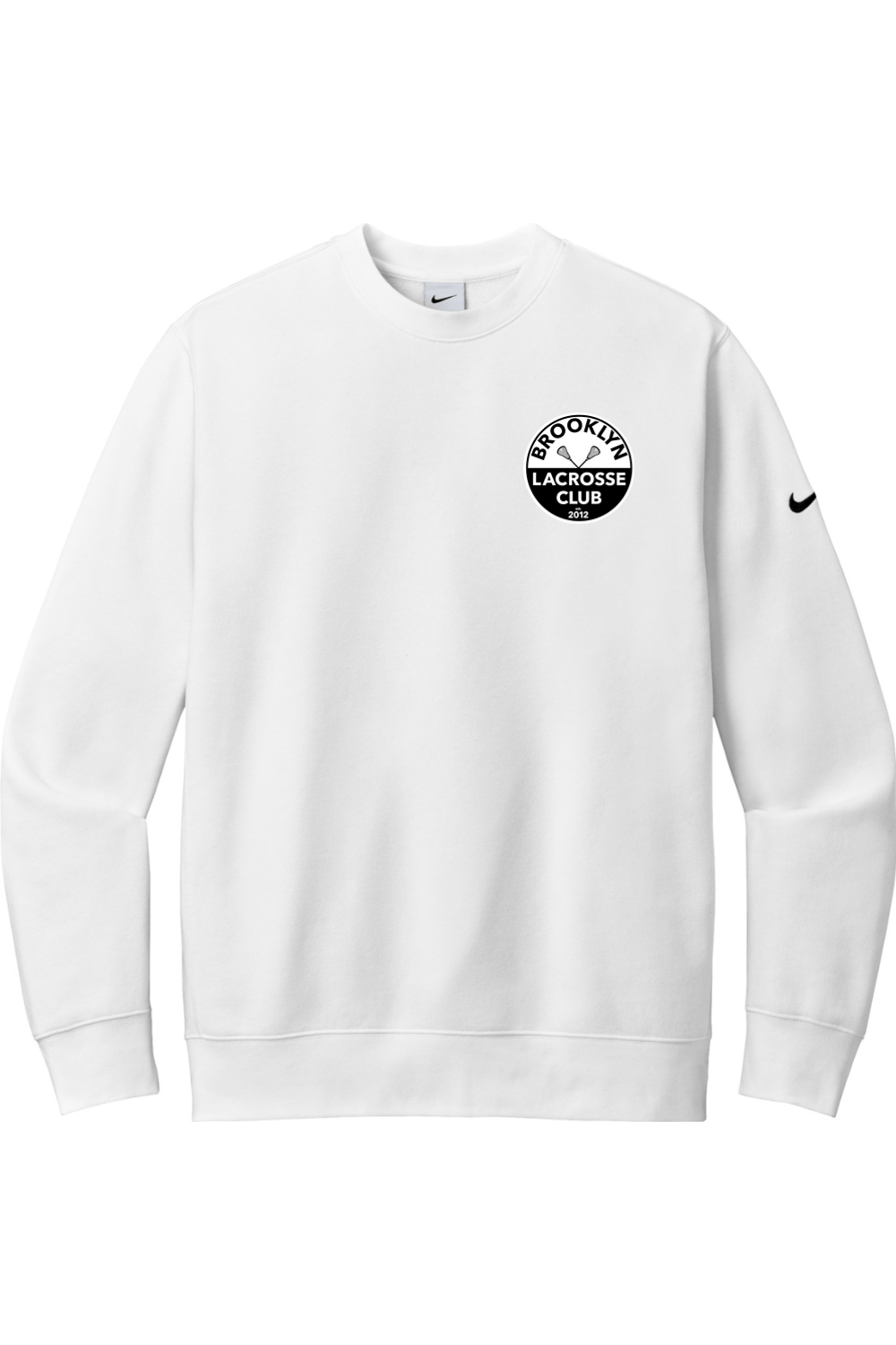 Brooklyn Lacrosse Club Nike Club Fleece Sleeve Swoosh Crew Signature Lacrosse