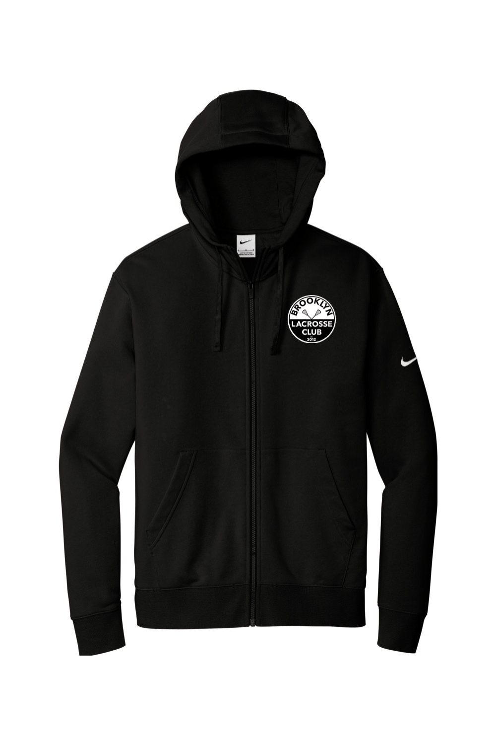 Brooklyn Lacrosse Club Nike Club Fleece Sleeve Swoosh Full-Zip Hoodie Signature Lacrosse