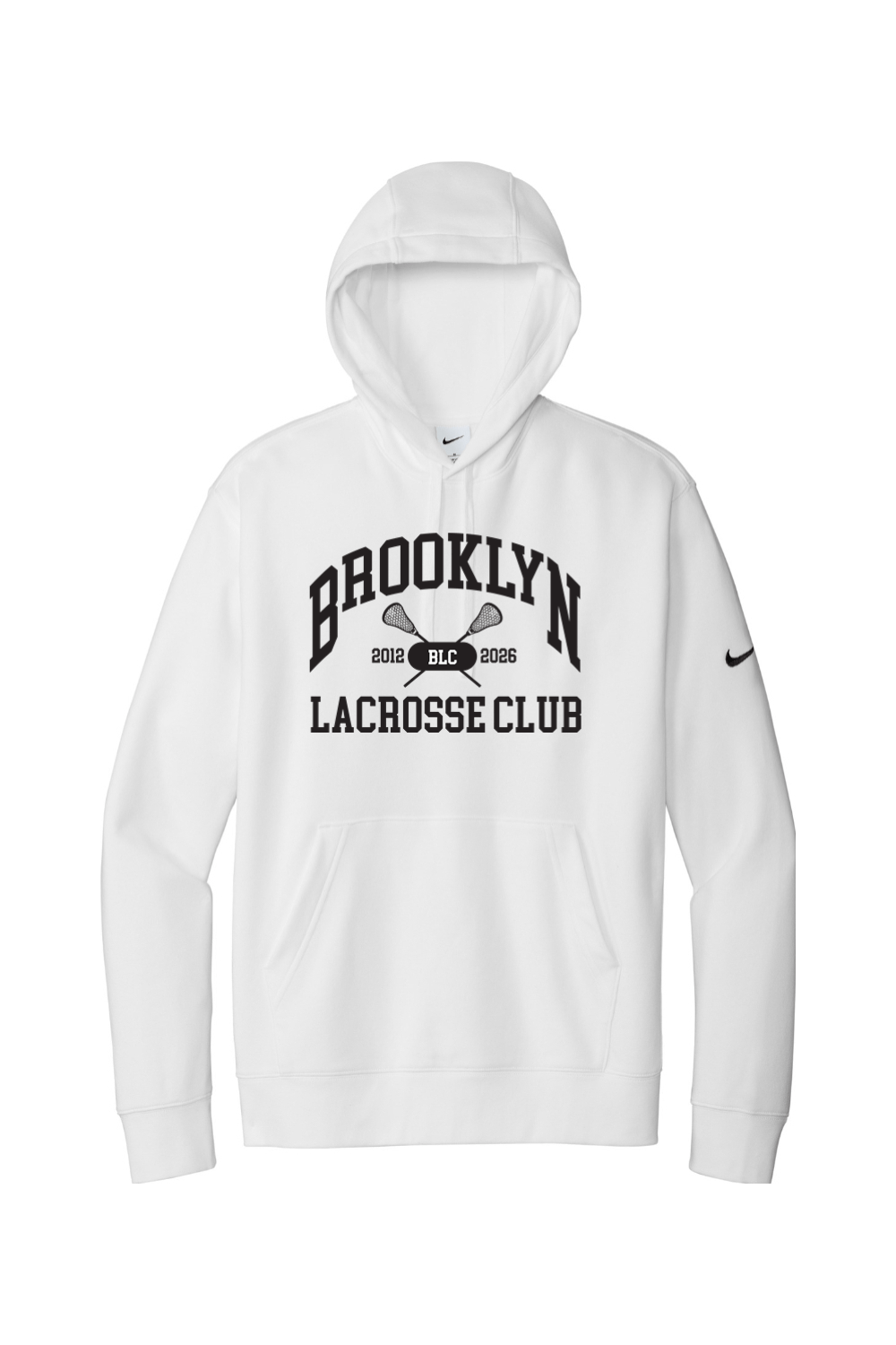 Brooklyn Lacrosse Club Nike Club Fleece Sleeve Swoosh Pullover Hoodie Signature Lacrosse