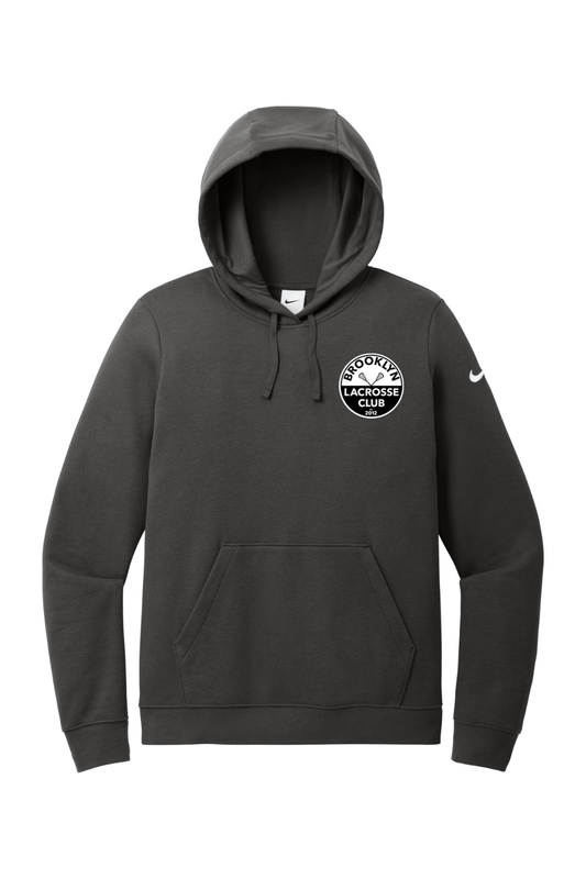 Brooklyn Lacrosse Club Nike Ladies Club Fleece Sleeve Swoosh Pullover Hoodie Signature Lacrosse
