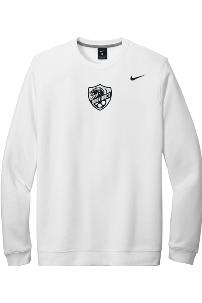 Brunswick Dragons Soccer Embroidered Nike Club Fleece Crew Signature Lacrosse