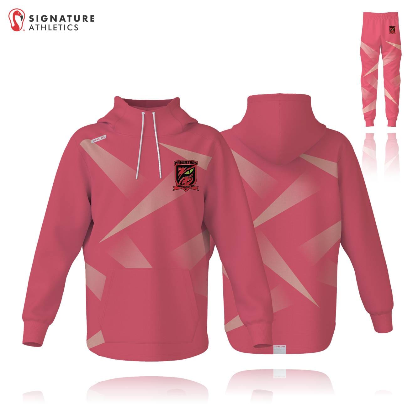Burlington Predators Coral Women's 2 Piece Travel Package Signature Lacrosse