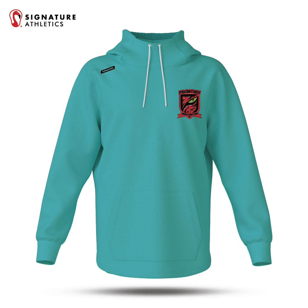 Burlington Predators Men's Carribean Blue Dye Sub Scuba Hoodie Signature Lacrosse