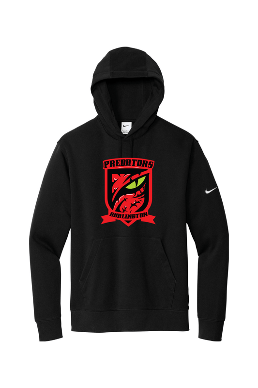 Burlington Predators Soccer Club Nike Club Fleece Sleeve Swoosh Pullover Hoodie Signature Lacrosse