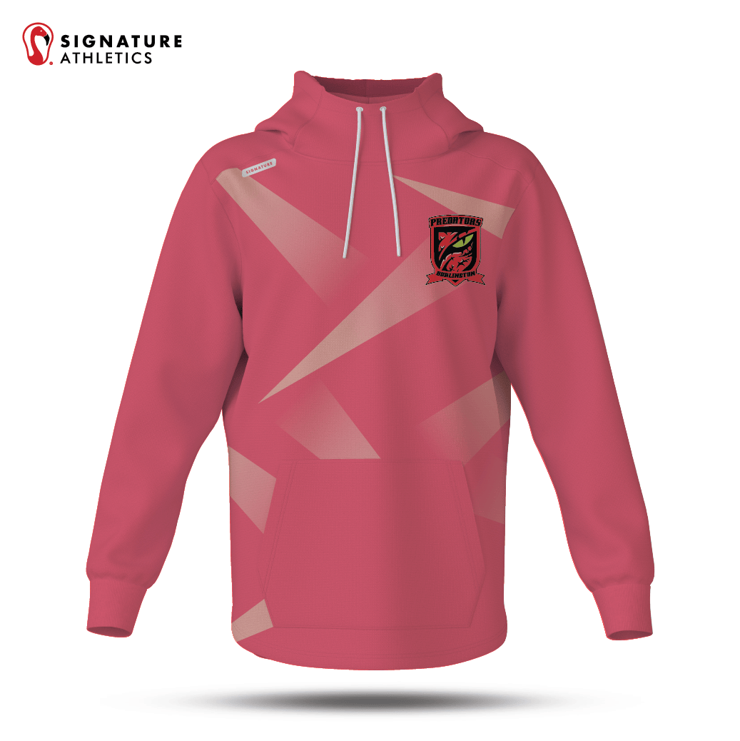 Burlington Predators Women's Coral Dye Sub Scuba Hoodie Signature Lacrosse