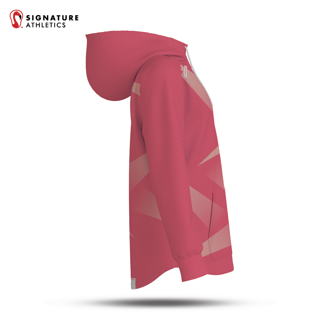 Burlington Predators Women's Coral Dye Sub Scuba Hoodie Signature Lacrosse