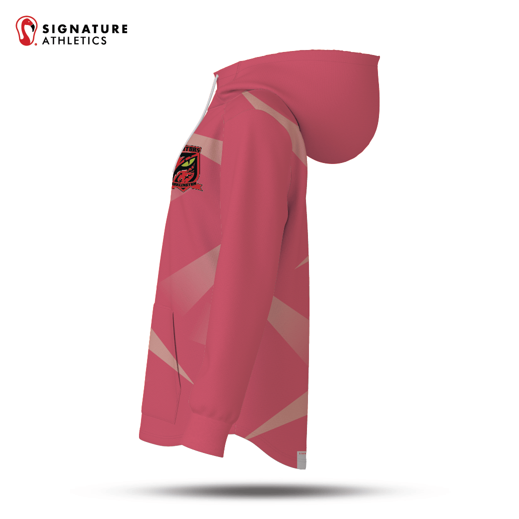 Burlington Predators Women's Coral Dye Sub Scuba Hoodie Signature Lacrosse
