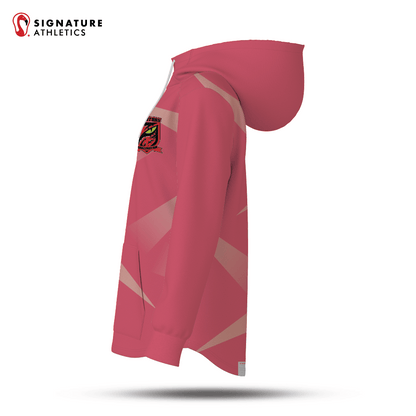 Burlington Predators Women's Coral Dye Sub Scuba Hoodie Signature Lacrosse