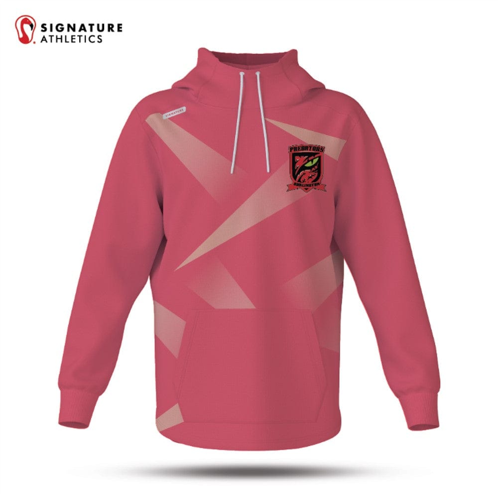 Burlington Predators Women's Coral Pro Dye Sub Scuba Hoodie: Burlington Predators Travel Signature Lacrosse