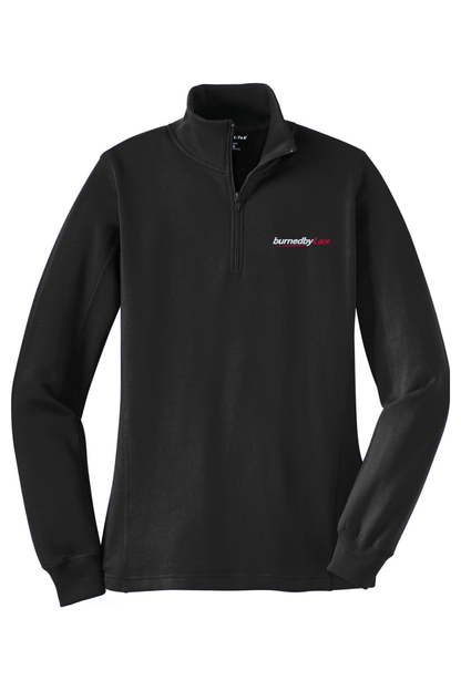 BurnedbyLax Adult Women's Embroidered Quarter-Zip Pullover Signature Lacrosse