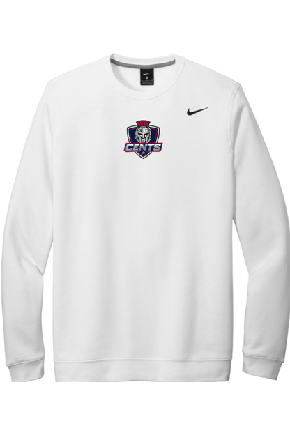 BurnedbyLax Embroidered Nike Club Fleece Crew Signature Lacrosse