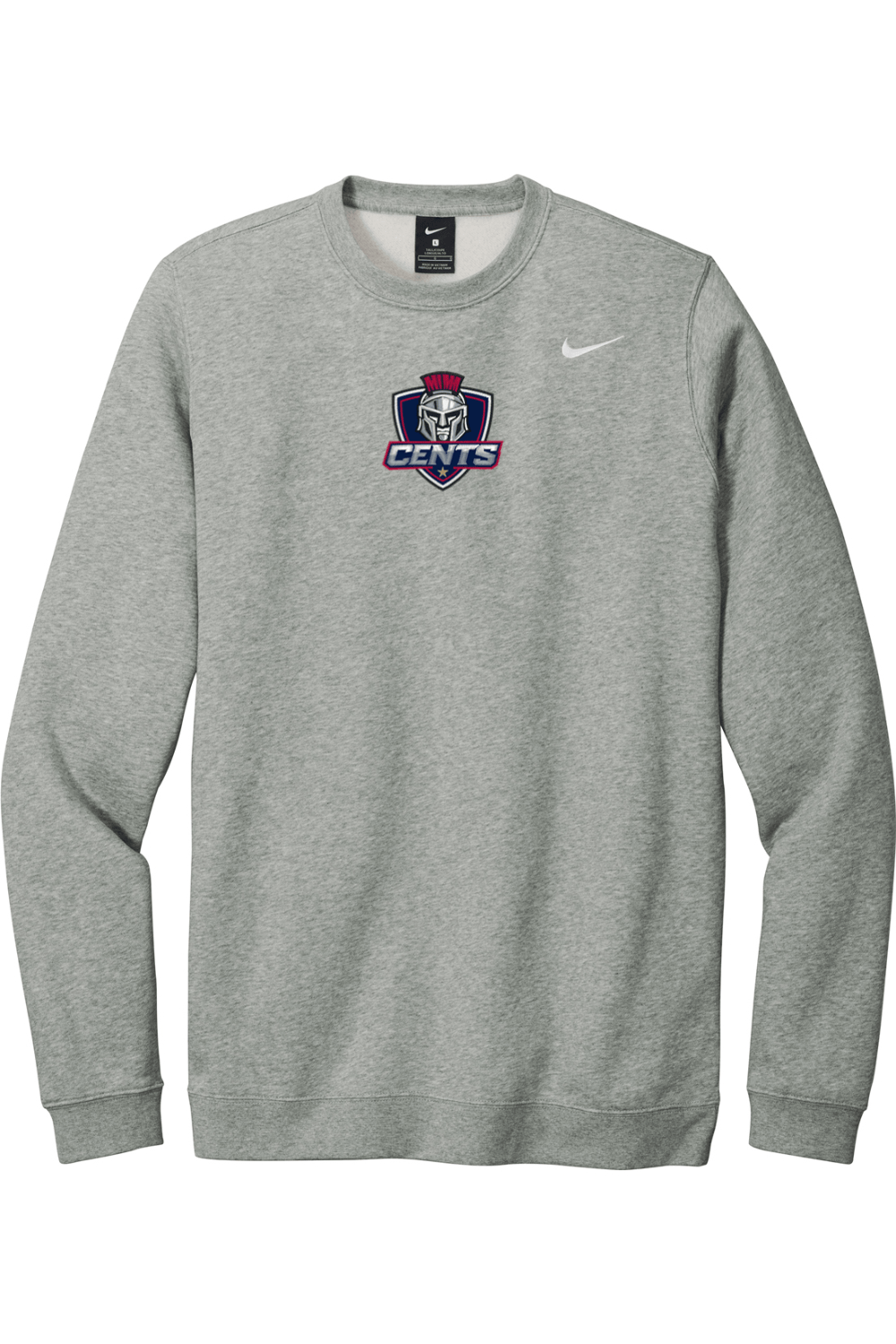 BurnedbyLax Embroidered Nike Club Fleece Crew Signature Lacrosse