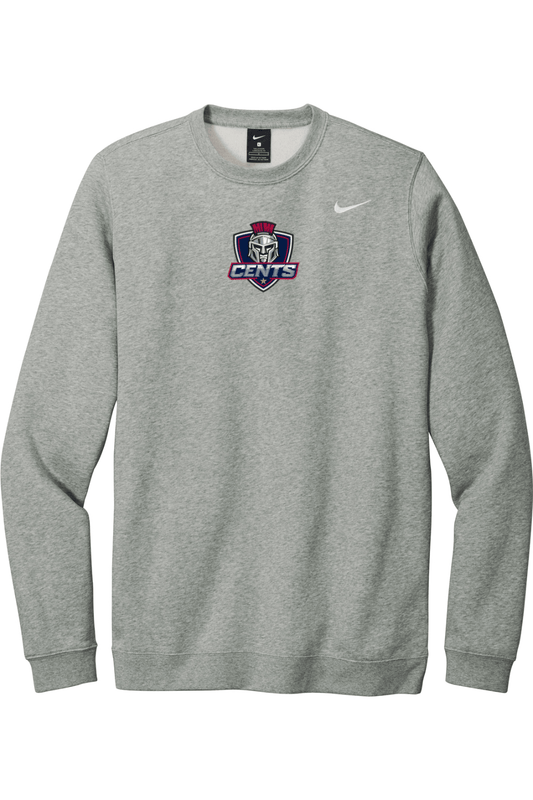 BurnedbyLax Embroidered Nike Club Fleece Crew Signature Lacrosse