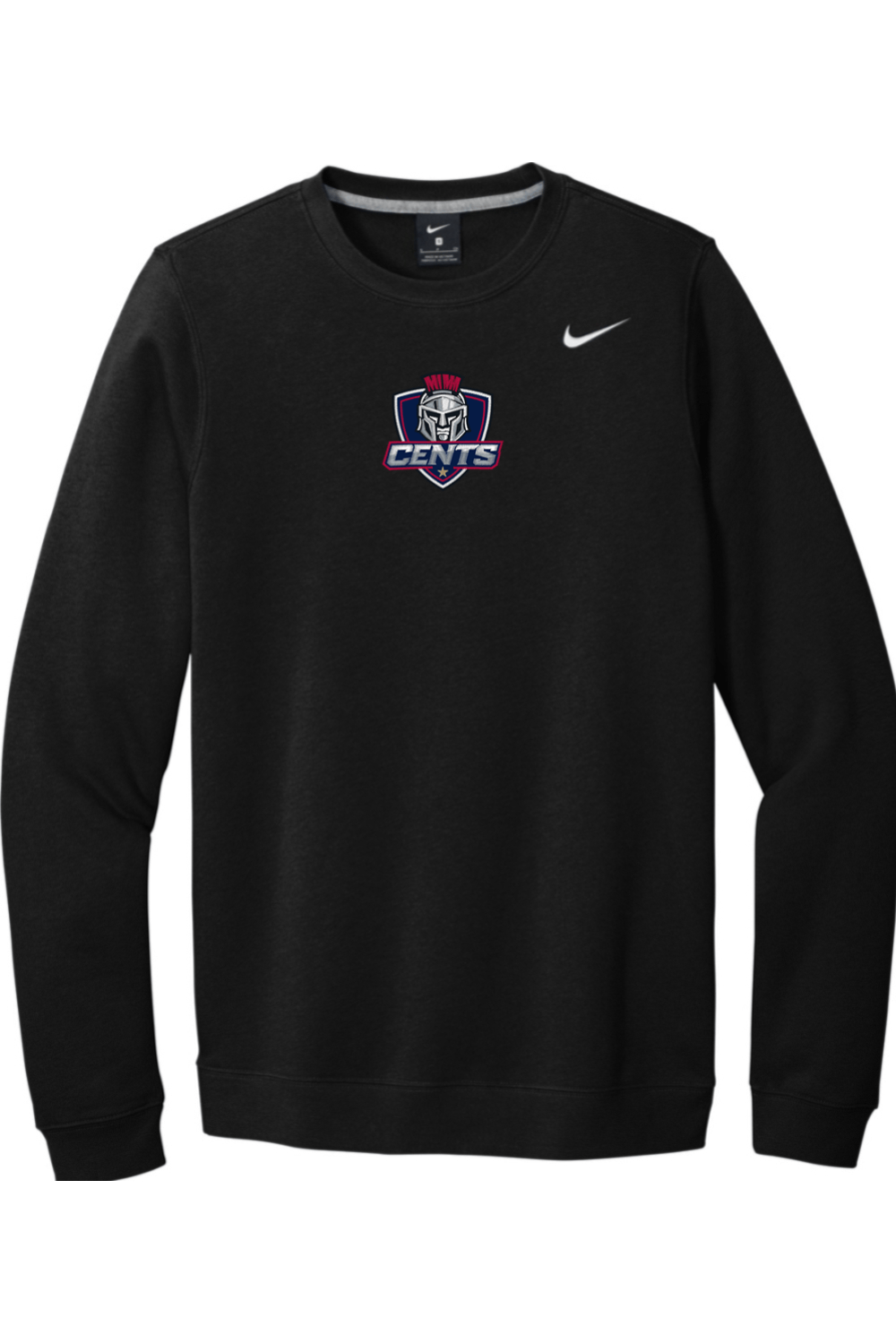 BurnedbyLax Embroidered Nike Club Fleece Crew Signature Lacrosse