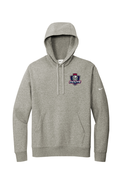 BurnedbyLax Embroidered Nike Club Fleece Sleeve Swoosh Pullover Hoodie Signature Lacrosse