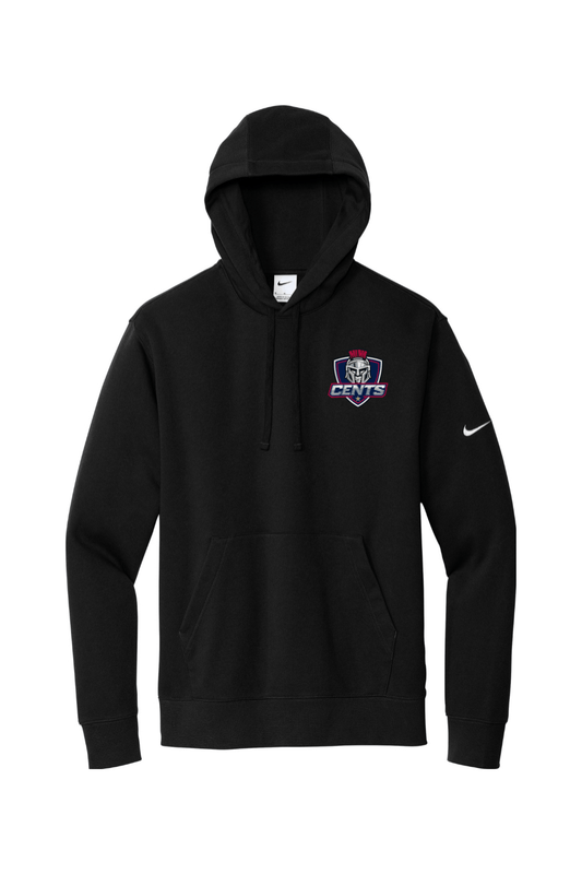 BurnedbyLax Embroidered Nike Club Fleece Sleeve Swoosh Pullover Hoodie Signature Lacrosse