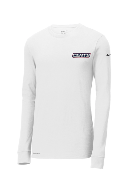 BurnedbyLax Nike Dri-FIT Cotton/Poly Long Sleeve Tee Signature Lacrosse