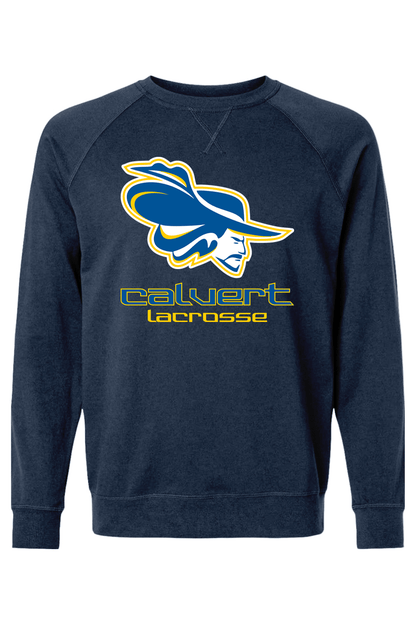 Calvert HS Adult Heavyweight Raglan Long Sleeve Signature Lacrosse